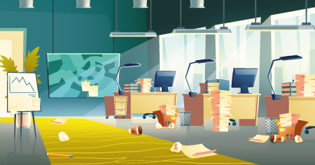 organização no ambiente de trabalho